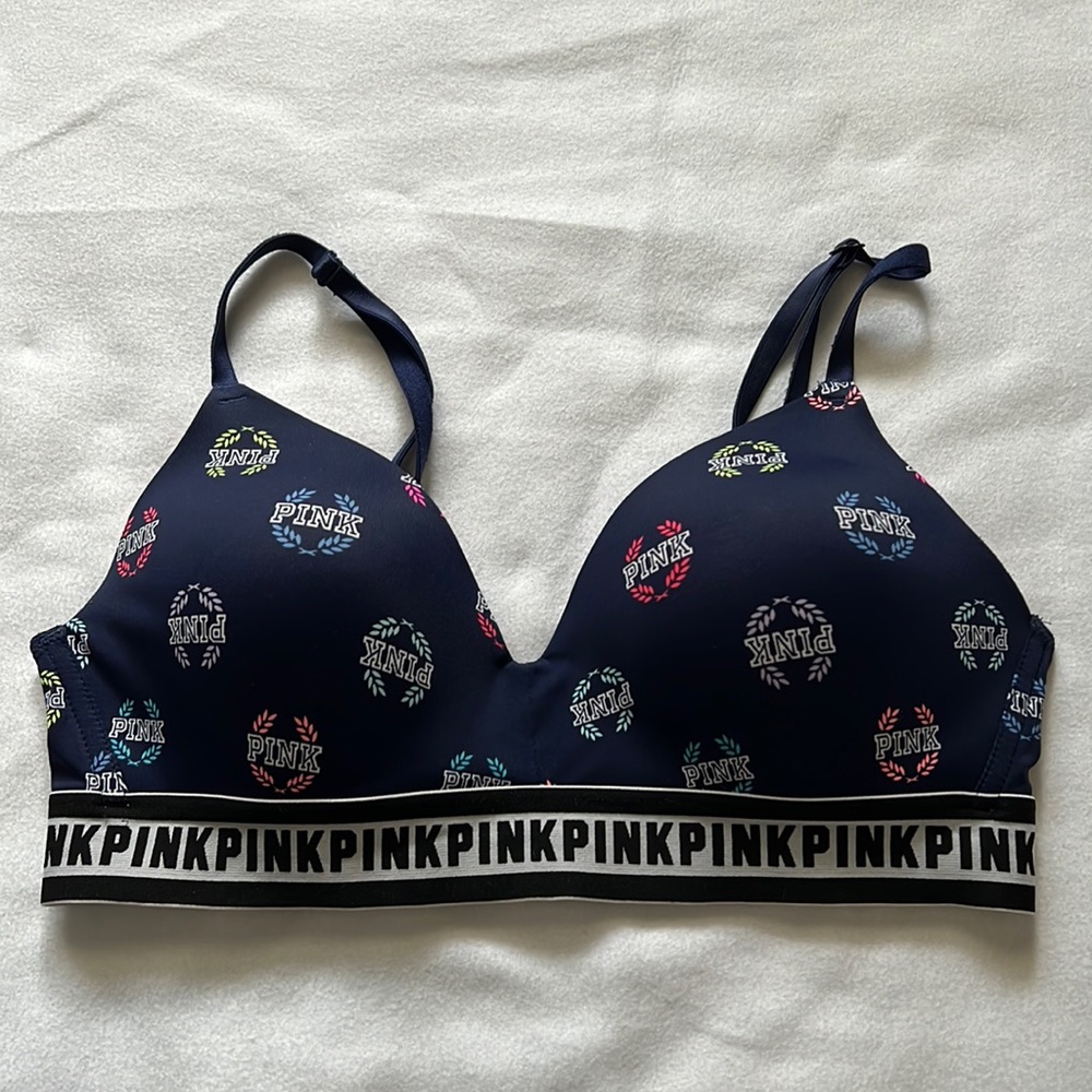 Victoria’s Secret PINK bra blue signature wireless 34C